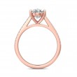 FlyerFit® 18K Pink Gold Micropave Engagement Ring