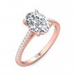 FlyerFit® 18K Pink Gold Micropave Engagement Ring