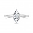 FlyerFit® Platinum Micropave Engagement Ring