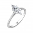 FlyerFit® Platinum Micropave Engagement Ring