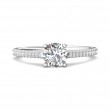 FlyerFit® Platinum Micropave Engagement Ring