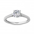 FlyerFit® Platinum Micropave Engagement Ring