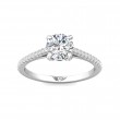 FlyerFit® 14K White Gold Micropave Engagement Ring