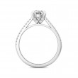 FlyerFit® 14K White Gold Micropave Engagement Ring