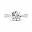 FlyerFit® 18K White Gold Micropave Engagement Ring