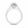 FlyerFit® 18K White Gold Micropave Engagement Ring