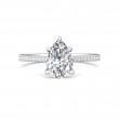 FlyerFit® 14K White Gold Micropave Engagement Ring