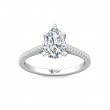 FlyerFit® 14K White Gold Micropave Engagement Ring