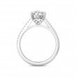 FlyerFit® 14K White Gold Micropave Engagement Ring