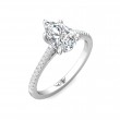 FlyerFit® 14K White Gold Micropave Engagement Ring