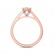FlyerFit® 14K Pink Gold Micropave Engagement Ring