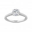 FlyerFit® 14K White Gold Micropave Engagement Ring