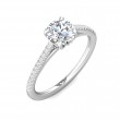 FlyerFit® 14K White Gold Micropave Engagement Ring