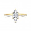 FlyerFit® 14K Yellow Gold Micropave Engagement Ring