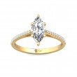 FlyerFit® 14K Yellow Gold Micropave Engagement Ring