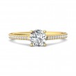 FlyerFit® 14K Yellow Gold Micropave Engagement Ring