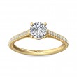 FlyerFit® 14K Yellow Gold Micropave Engagement Ring
