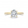 FlyerFit® 18K Yellow Gold Micropave Engagement Ring
