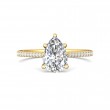 FlyerFit® 14K Yellow Gold Micropave Engagement Ring