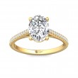 FlyerFit® 14K Yellow Gold Micropave Engagement Ring