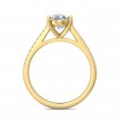 FlyerFit® 14K Yellow Gold Micropave Engagement Ring