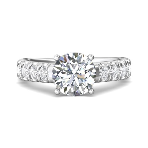 FlyerFit&reg; Platinum Encore Engagement Ring