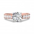 FlyerFit® 18K Pink Gold Shank And White Gold Top Encore Engagement Ring