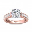 FlyerFit® 18K Pink Gold Shank And White Gold Top Encore Engagement Ring