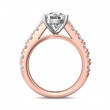 FlyerFit® 18K Pink Gold Shank And White Gold Top Encore Engagement Ring