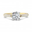 FlyerFit® 14K Yellow and 14K White Gold Micropave Engagement Ring