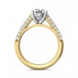 FlyerFit® 14K Yellow and 14K White Gold Micropave Engagement Ring