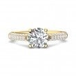 FlyerFit® 14K Yellow Gold Micropave Engagement Ring