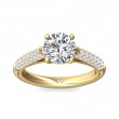 FlyerFit® 14K Yellow Gold Micropave Engagement Ring
