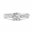 FlyerFit® 18K White Gold Micropave Engagement Ring