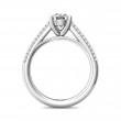 FlyerFit® 18K White Gold Micropave Engagement Ring