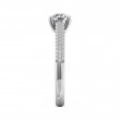 FlyerFit® 18K White Gold Micropave Engagement Ring