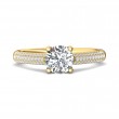 FlyerFit® 14K Yellow Gold Micropave Engagement Ring