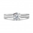 FlyerFit® Platinum Micropave Engagement Ring