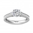 FlyerFit® Platinum Micropave Engagement Ring