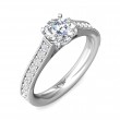 FlyerFit® Platinum Micropave Engagement Ring