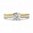 FlyerFit® 14K Yellow Gold Micropave Engagement Ring