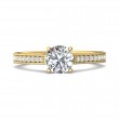 FlyerFit® 14K Yellow Gold Micropave Engagement Ring