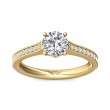 FlyerFit® 14K Yellow Gold Micropave Engagement Ring