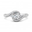 FlyerFit® 18K White Gold Micropave Engagement Ring