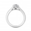 FlyerFit® 14K White Gold Micropave Engagement Ring