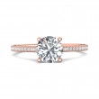 FlyerFit® 18K Pink Gold Micropave Engagement Ring