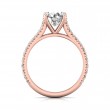 FlyerFit® 18K Pink Gold Micropave Engagement Ring
