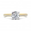 FlyerFit® 14K Yellow and 14K White Gold Micropave Engagement Ring
