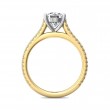 FlyerFit® 14K Yellow and 14K White Gold Micropave Engagement Ring