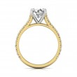 FlyerFit® 14K Yellow and 14K White Gold Micropave Engagement Ring